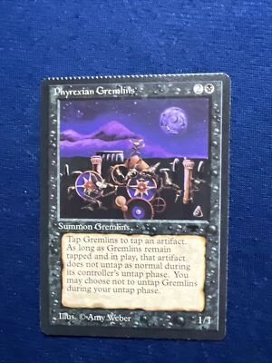 **FACTORY CRIMP ERROR** MTG Antiquities Phyrexian Gremlins M/NM 1994 - Image 1 of 2