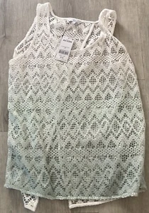 TOP OMBRE TEJIDO MUJER NEXT BLANCO Y VERDE 16 INFORMAL TRABAJO OFICINA SIN MANGAS NUEVO - Imagen 1 de 12