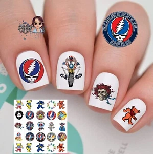 Grateful Dead Music Waterslide Nail Decals Set Of 50 Instructions & Bonus - Picture 1 of 5