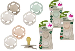 nip® Cherry Newborn Schnuller Set 4 Beruhigungsauger Größe 0 ab Geburt - Bild 1 von 7