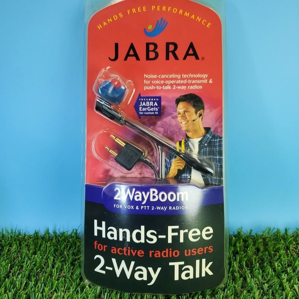 Jabra Hands Free 2-Way Talk 2-WayBoom for VOX & PTT 2-WAY RADIOS (NEW-OLD-STOCK) - Image 1 of 4