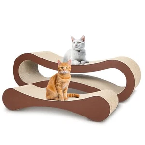 FluffyDream 2 in 1 Cat Scratcher Cardboard for Indoor Cat Furniture Protector XL - Picture 1 of 5
