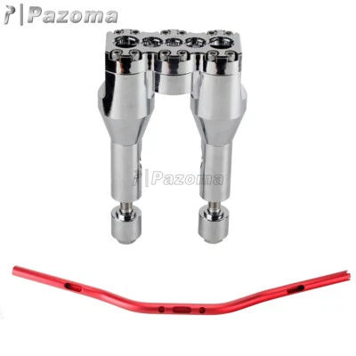 6" + 1" Tall Handle Bar Riser Club Style Handlebar For Harley Dyna Softail FXST — 第 1/4 张图片