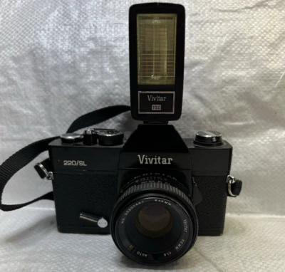 Vivitar 220/SL 35mm SLR Film Camera with 50mm f/1.8 Lens Untested - Image 1 of 2