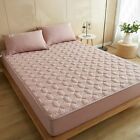 Fabric Fitted Sheet Bed Mattress Cover Thicken Bedsheet Elastic Band Pillowcover