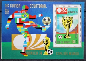 Guinea Equatoriale 1974 Mondiali di calcio foglio nuovo MNH** BF (C.SI) - Foto 1 di 1