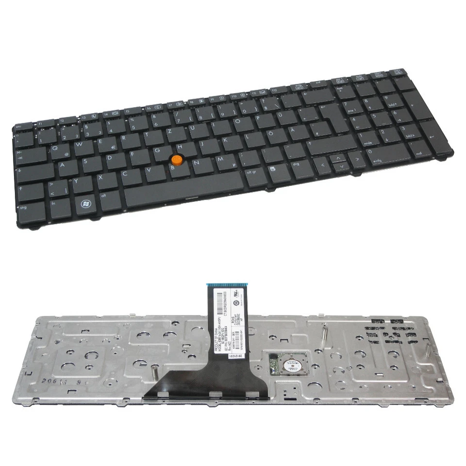 Orig Tastatur mit Trackpoint QWERTZ Deutsch für HP EliteBook 8760W 8760P 8770P - Bild 1 von 1