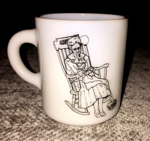 Vintage Milk Glass Fire King Style Grandmother Coffee Mug Cup - Picture 1 of 5