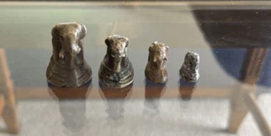 Set pesi antico elefante oppio bronzo - Foto 1 di 9
