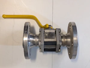 Válvula de bola de brida Mecafrance 3 piezas DN40 PCR666, brida PN40 - Imagen 1 de 6