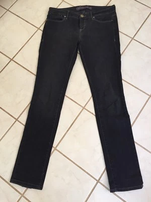 Pantalones de mezclilla Divine Rights of Denim negros LUST tiro bajo clásicos cremallera tobillo ajustados talla 29 Foto 1 de 4