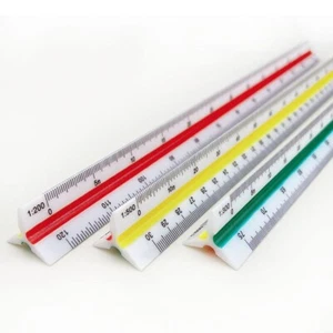 1pc 30cm/12" Solid Plastic Metric Triangular Scale Ruler Architect Engineers - Picture 1 of 7