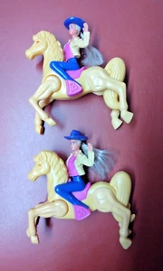 McDonald's Happy Meal 1994 LOT OF 2 Barbie Cowgirl Figures On Horse USED - Picture 1 of 6