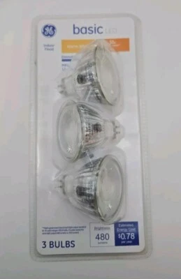 1 Pk Of  3 - GE Basic LED MR16 (50W REPLACEMENT) 6.5W Light Bulbs Dimmable 46281 - Image 1 of 4