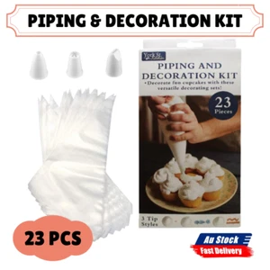 Russian Icing Piping Flower Cake Decorating Tip Pastry Tools Disposable Bags Set - Picture 1 of 9