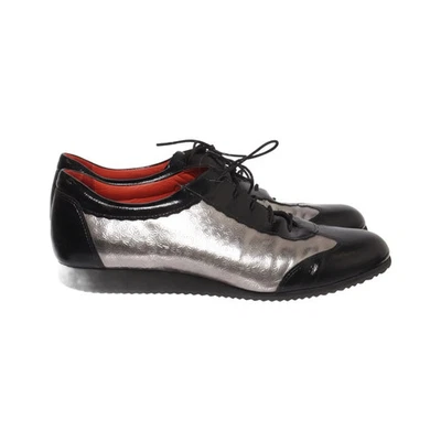Vabeene, Derby Schnürer, Größe: 39 1/2, Schwarz/Silber, Damen #Yqr - Bild 1 von 4