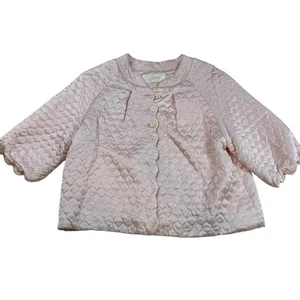 Chaqueta Bomber Barbizon Vintage Rosa Acolchada Satén Manga Abullonada Para Mujer M - Imagen 1 de 5