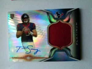 2014 Topps Platinum Autograph (RC) Refractor Patch Tom Savage RPA Texans Rookie - Picture 1 of 1