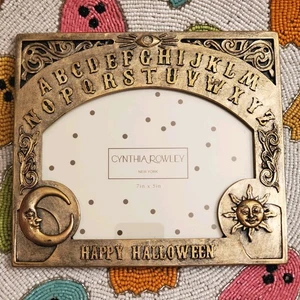 Cornice portafoto Cynthia Rowley Halloween Ouija luna sole 7"x5" oro anticato - Foto 1 di 7