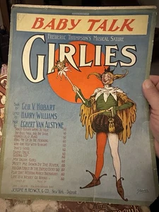 1910 11x14 Revue Noten GIRLIES "Baby Talk" von VAN ALSTYNE - Bild 1 von 2