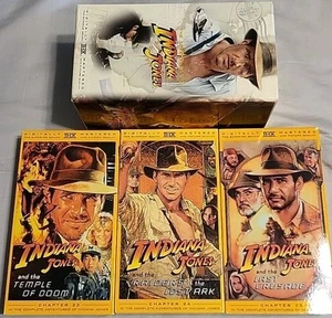 Paramount "The Adventures of Indiana Jones Trilogy" VHS Harrison Ford - VGUC - Picture 1 of 3
