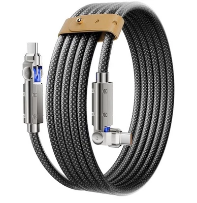 Upgraded 60W USB C Cable 10ft 180° Rotation USB C to USB C Fast Charger, Nylon - Image 1 of 4