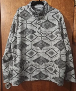 Outback Trading Company Malcolm Henley Herren grau Größe XXL Quarter Snap Aztec - Bild 1 von 6