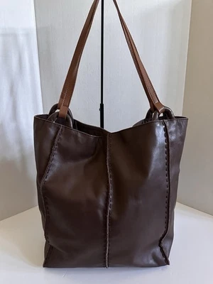 The Sak Los Feliz Large Tote Chocolate Brown Shoulder Bag Purse Travel Work EUC - Image 1 of 4