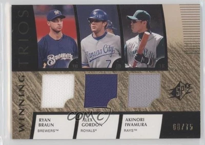 2008 SPx Winning Trios/75 Ryan Braun Alex Gordon Akinori Iwamura #WT-GIB Foto 1 de 2