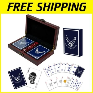 USAF Air Force Geschenke - Spielkarten & Würfel in Andenkenbox - Bild 1 von 10