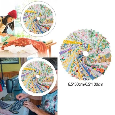 40Pcs Floral Cotton Bundles Quilted Fabric Set for Thanksgiving Patchwork - image 1 of 2