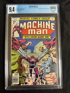 Machine Man #7 CBCS 9.4 KEY 1st Power Broker. MCU. BEAUTIFUL JACK KIRBY COVER NM - Picture 1 of 2
