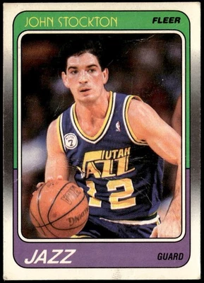 Fleer #115 1988-89 John Stockton novato pobre E1 Foto 1 de 2