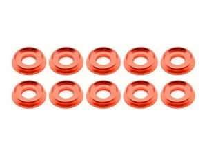 M4 Unterlegscheiben für ISO7380 Linsenkopfschrauben Aluminium orange - Foto 1 di 20