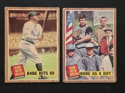 1962 Topps - Babe Ruth Special #139 tinte verde - lote solo hierba y bebé como niño Foto 1 de 2