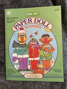 Sesame Street Seasons Paper Dolls Uncut Golden Books Educational Toy Homeschool - Picture 1 of 5