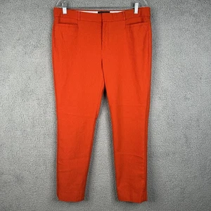 Banana Republic Womens Pants Sloan Puréed Pumpkin Orange Textured Size 12 - Picture 1 of 11