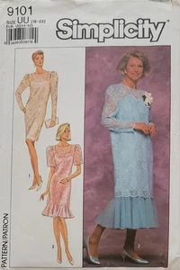 9101 Vintage Simplicity Sewing Pattern Mother Of The Bride Sz 18 Cut Complete  - Picture 1 of 2
