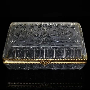 Hofbauer Caja de Cristal Rectangular de 7" con Tapa con Bisagras - Imagen 1 de 4