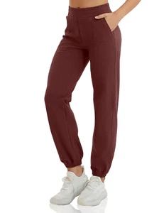 Pantaloni da Yoga Donna Joggers con Tasche Running Felpa Vita Alta Elasticizzati... - Foto 1 di 5