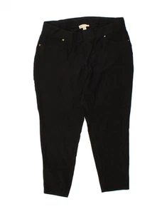 MICHAEL KORS Womens Slim Legging Cropped Trousers 2XL W38 L28 Black Cotton CH50 - Picture 1 of 3