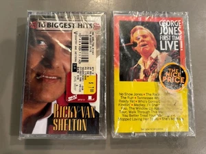 Ricky Van Shelton 16 Biggest Hits & George Jones First Time Live Sealed - Picture 1 of 2
