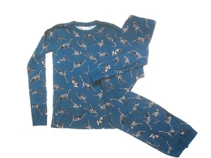 HANNA ANDERSSON ORGANIC COTTON  DINOSAURS LONG JOHNS PAJAMAS  150  US 12 - Picture 1 of 6