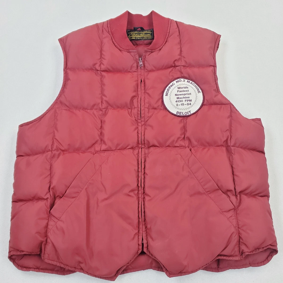 古着　Eddie bauer vest 90s Vintage 90s Eddie Bauer Premium Goose Down Vest Mens Full Zip