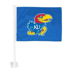 Kansas Jayhawks Large 11" x 14" Auto Car, Truck or SUV Flag - Picture 1 of 1