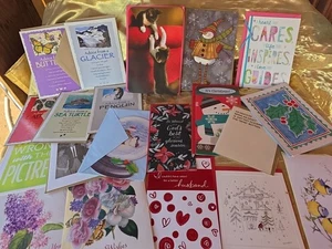 Greeting Cards Lot Of 20 Mixed Christmas Valentine Birthday Etc - Picture 1 of 16