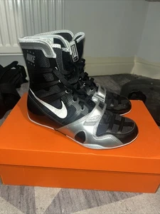 Nike Hyperko1 Black/Silver Boxing Boots Size 7 Men's Great Condition worn once - Picture 1 of 11