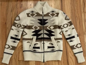 PARAJUMPERS Nordic Women's Nordic Sweater Cardigan Wool Full Zip Size M - Picture 1 of 6