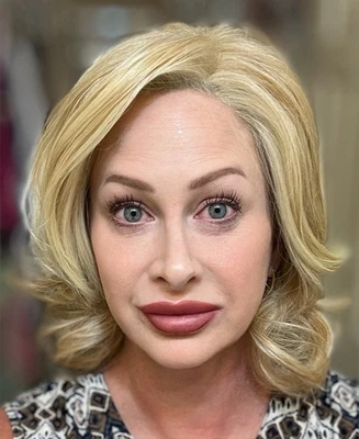 Wig Lace Front Natural Hairline Adjustable Straps Head Sizes 24” To 27” - Image 1 of 4