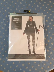 Womens Reaper Halloween Costume Goth Hooded Tunic & Leggings Adult Small 2-4 NEW - Picture 1 of 3